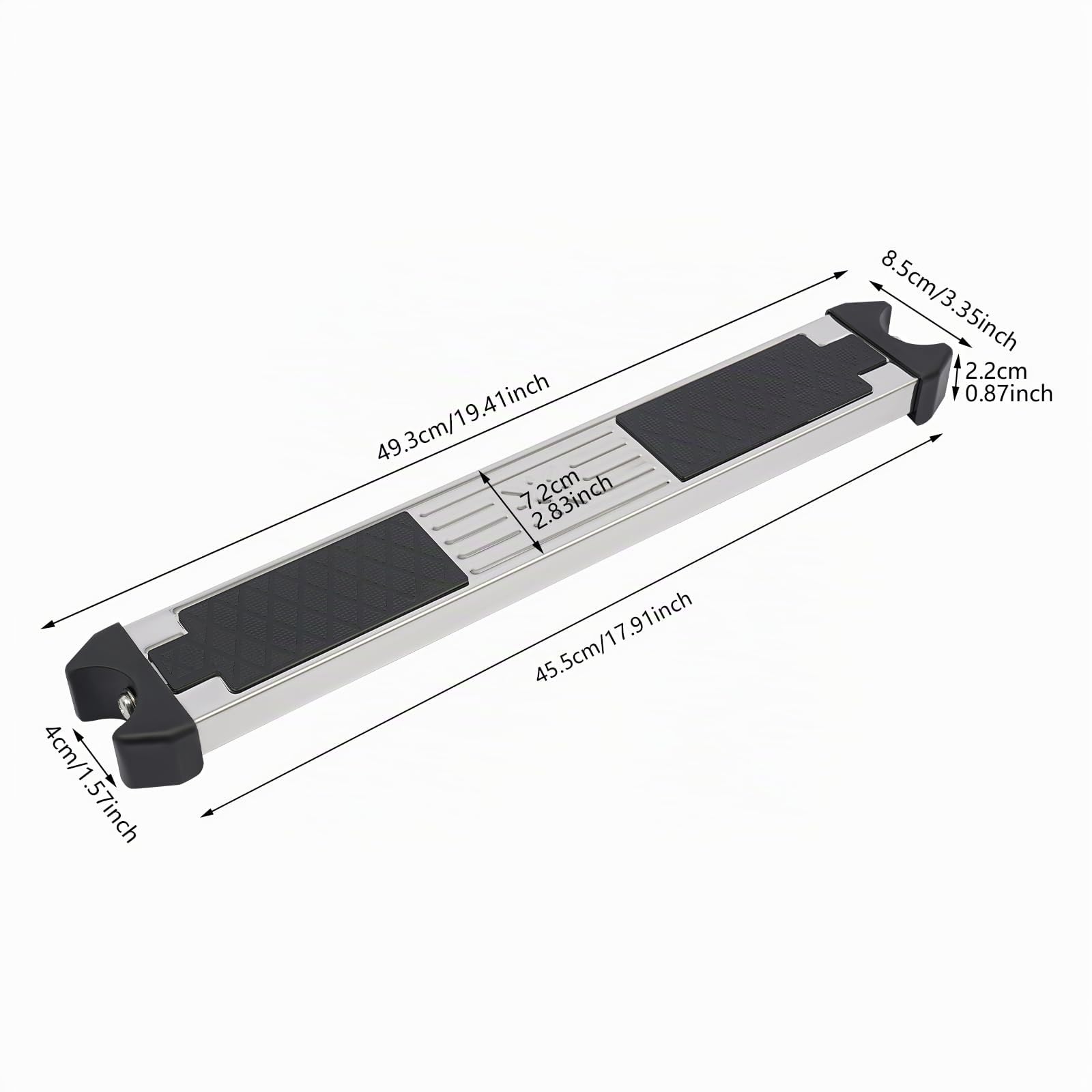 Lot de 6 marches de rechange pour échelle de piscine en acier inoxydable avec coussinet en caoutchouc antidérapant et vis, pour piscines encastrées, piscines hors-sol et spas, capacité de 150 kg, 49,3