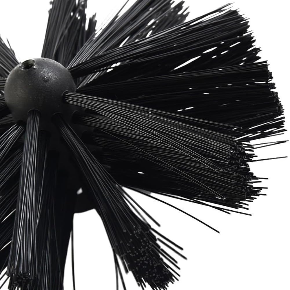 Spazzola flessibile per camino 150 mm con setole in nylon