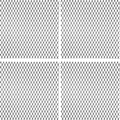 Gisafai 4 Pieces Expanded Metal 3/4' 12 Gauge x 24' x 24' Expanded Steel Sheet 24 x 24 Inches Perforated Metal Grate Screen for Grills and Smokers