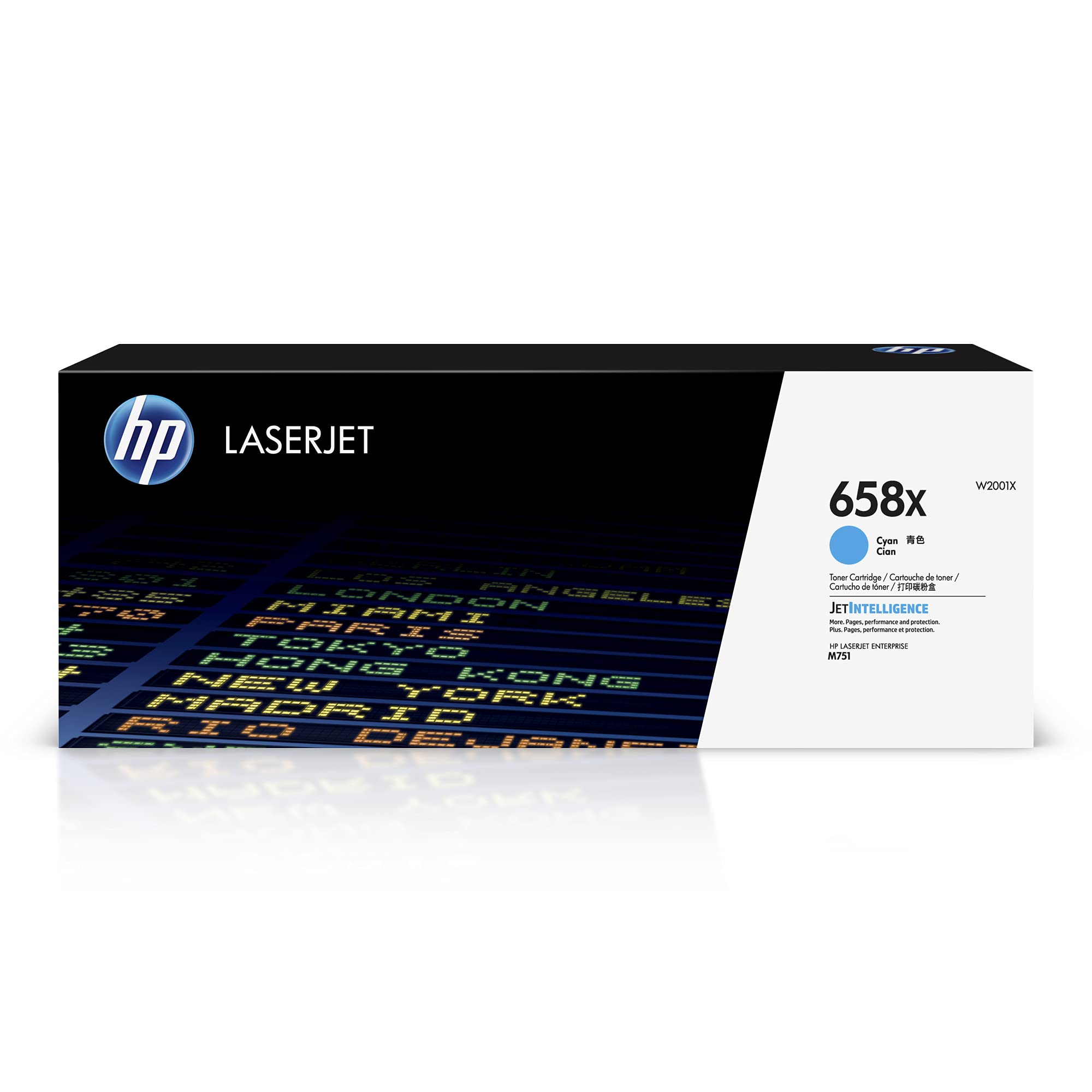 HP 658X Cyan High-yield Toner Cartridge | Works with HP Color LaserJet Enterprise M751 Series | W2001X