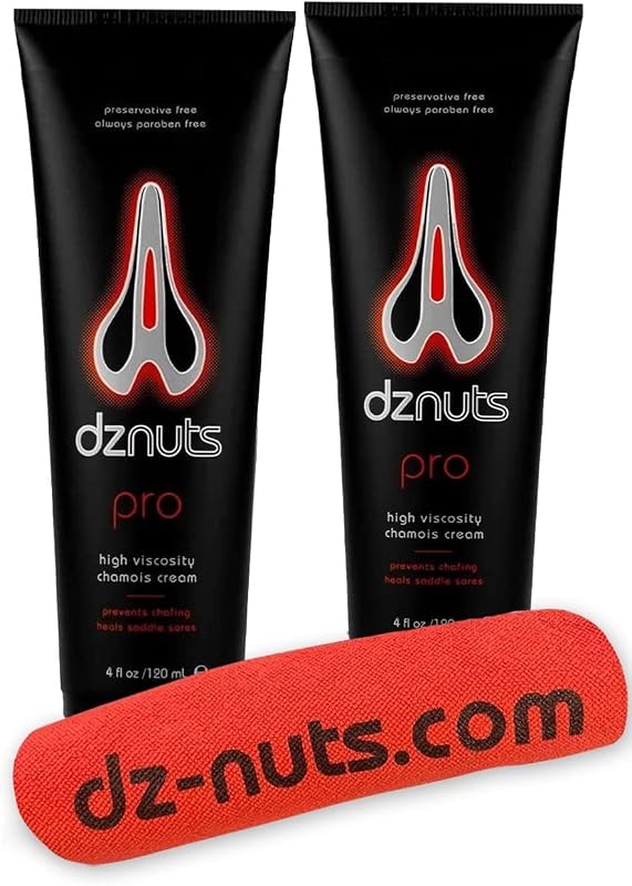 dznuts Men's Pro Chamois Cream com toalha de microfibra, 2 unidades