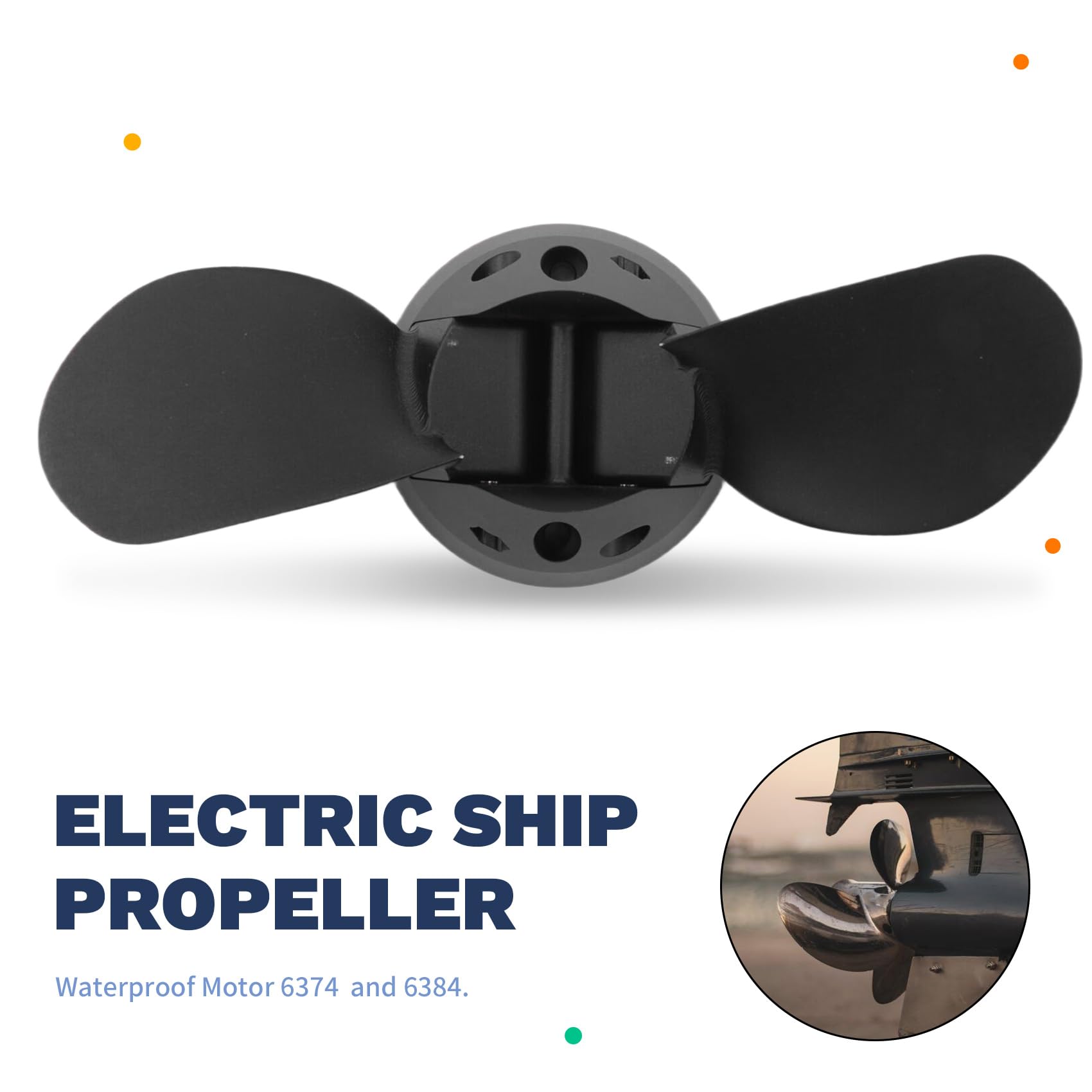 Hélice Plegable de 2 Palas de 4,8 Pulgadas, Hélices para, Motor Eléctrico, Hélice Fueraborda para, Efoil Surfing