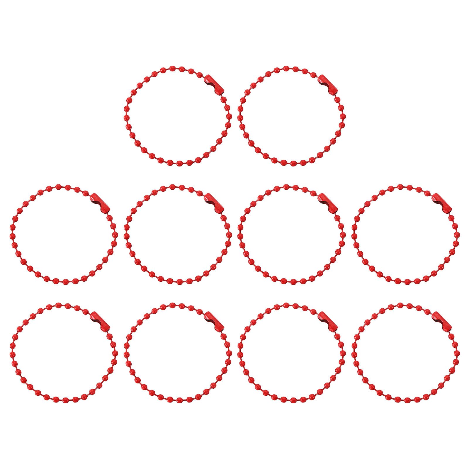 Chaînes de perles en métal rouge de 11,9 cm pour bijoux durables