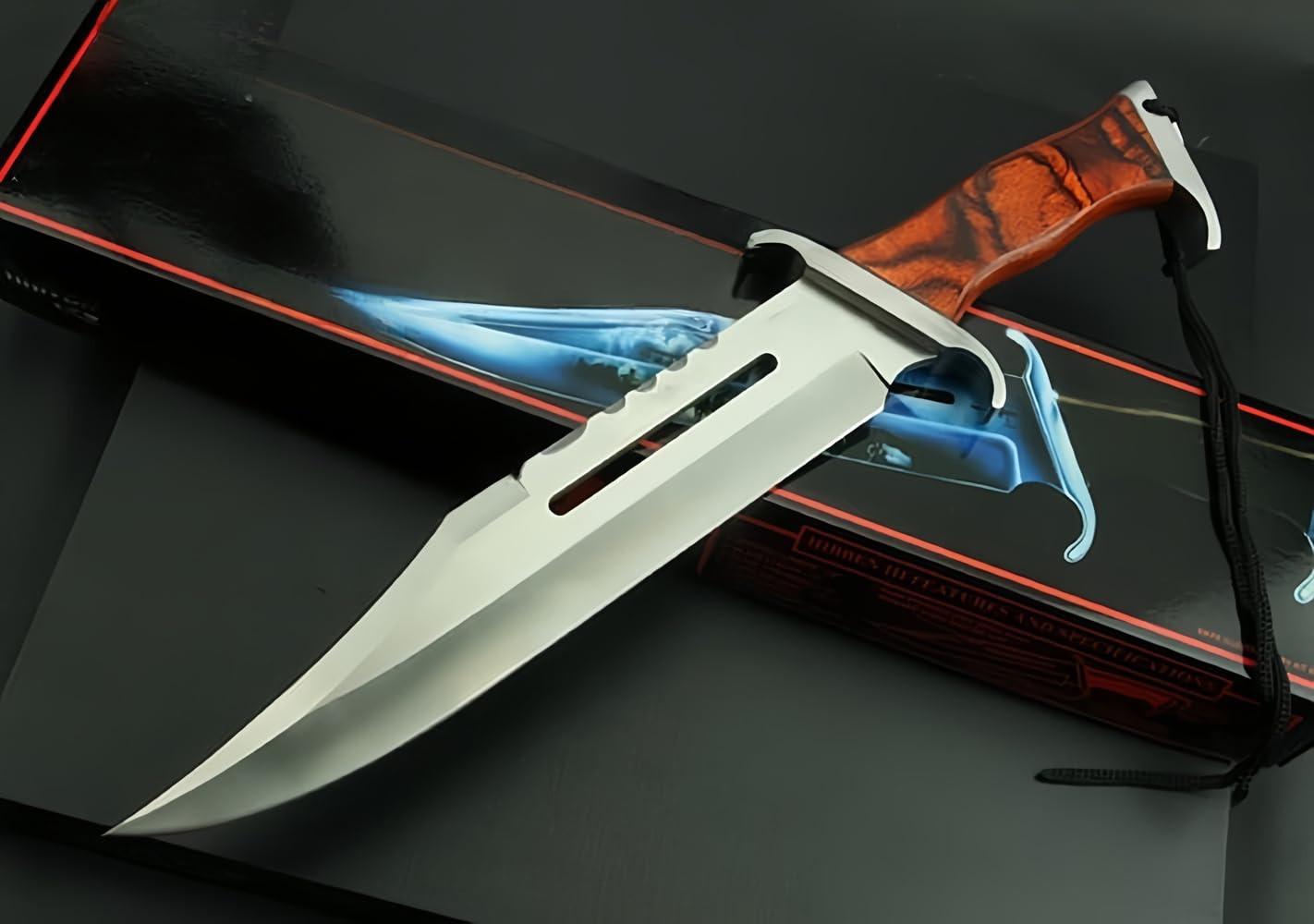 Generico FARDEER KS21 Coltello Esterno Fisso, Coltello da Caccia Lama Fissa, Tang Pieno, Coltello di Sopravvivenza Tagliente con Fondina, Coltello Bushcraft con Manico G10, Coltello da Cintura