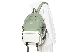 Lightweight Backpack for Middle School Girls, Cheerful College School Bookbags, 14 Inch...