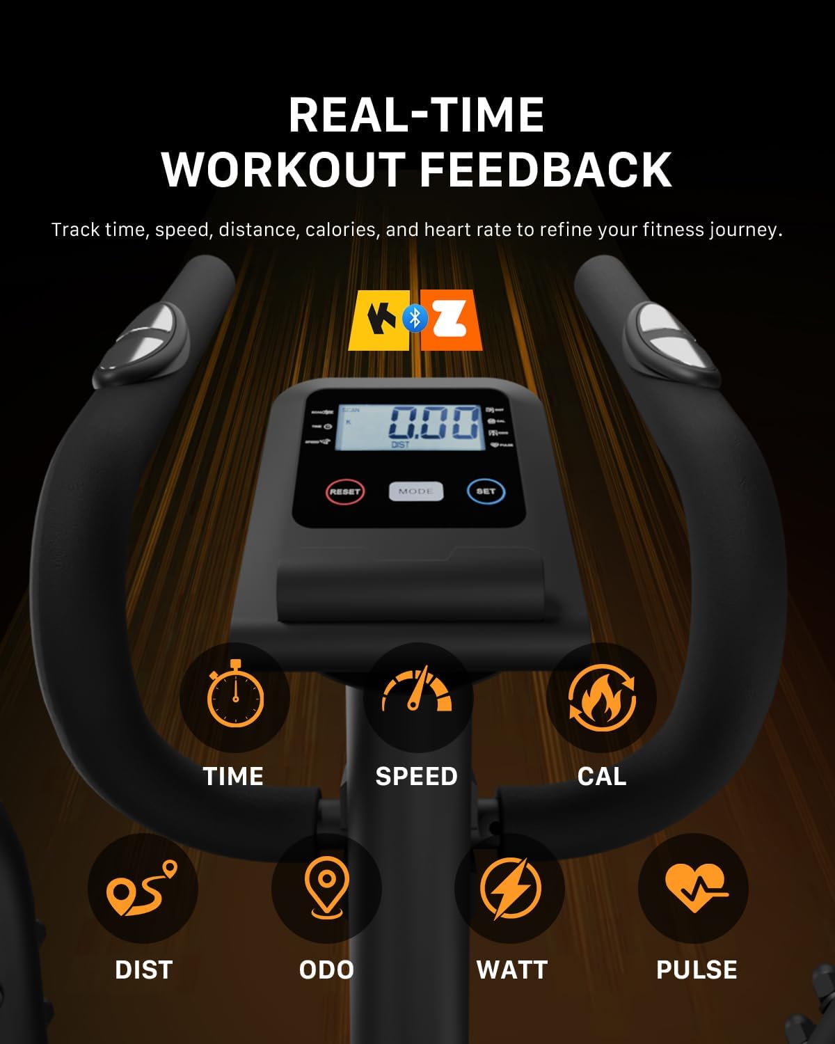 Ellittica da Casa Silenziosa, Aeriflo S100 Ellittica Magnetica con 16 Livelli di Resistenza, Volano 6kg, Salvaspazio, Bluetooth con App, Schermo LCD e Ruote di Trasporto per Allenamento Cardio