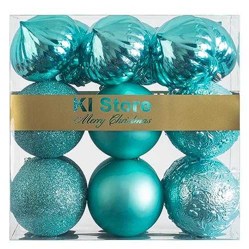 Busybee weihnachtskugeln Turkis Aqua blau Grun Teal 18 Stücke 8CM...