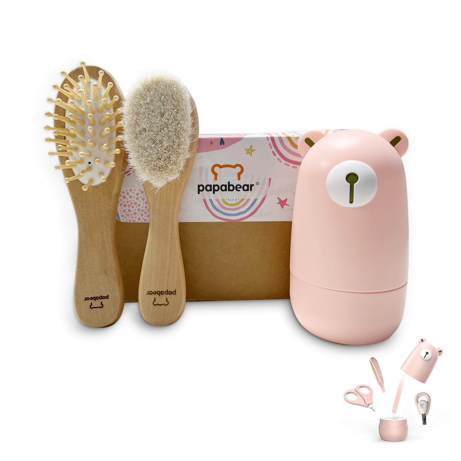 Set de coupe-ongles pour bébé avec étui mignon, set de limes à ongles pour la manucure et la pédicure des nouveau-nés, cadeau pour la nouvelle maman