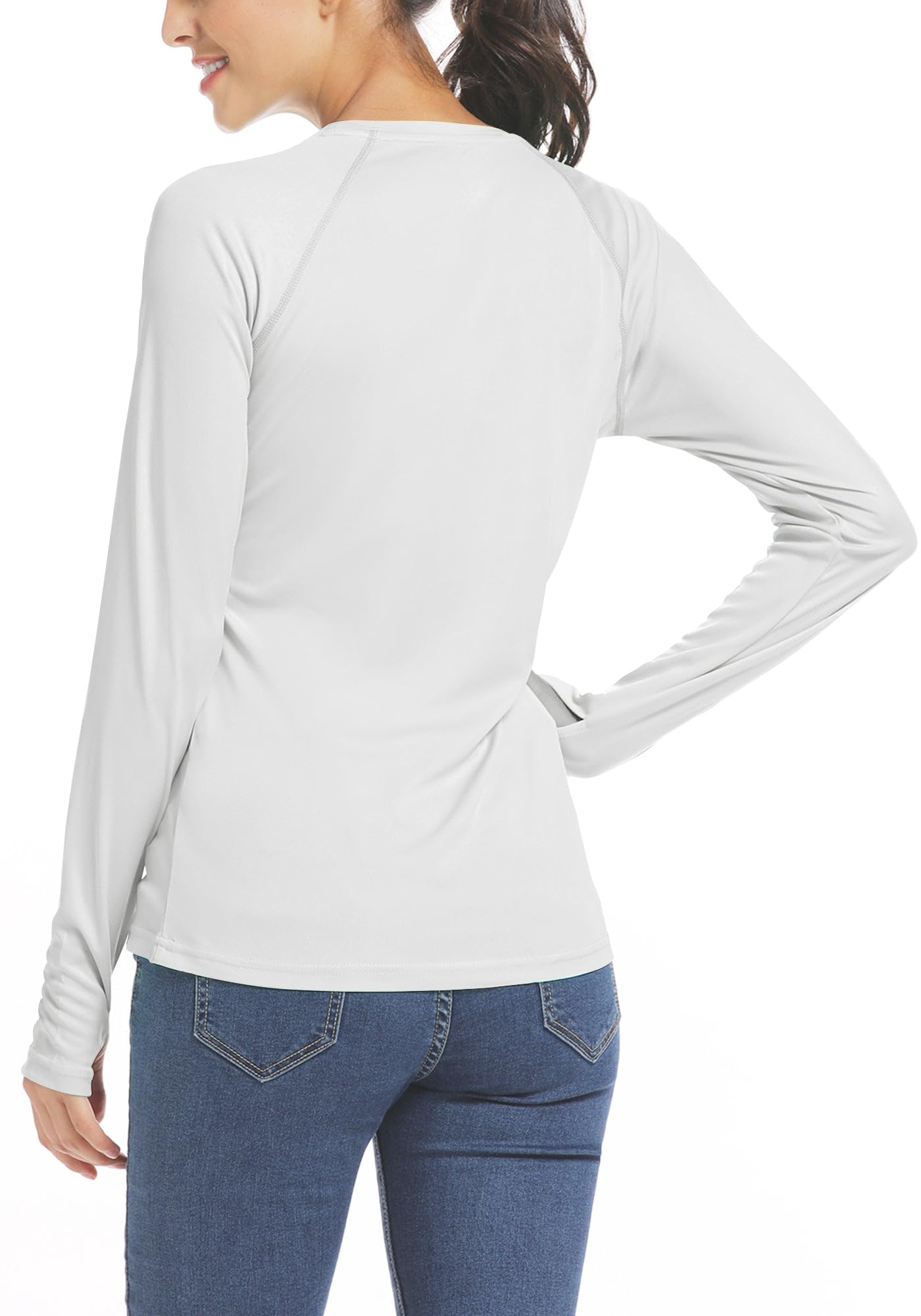 WILLIT Maglietta sportiva da donna, UPF 50+, protezione solare, a maniche lunghe, per corsa, nuoto, escursionismo, pesca, peso leggero