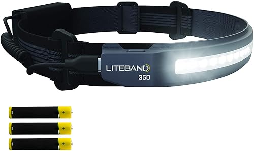 Miniatura 9 de Liteband - Linterna frontal LED ligera ACTIV de 520 lúmenes, potente batería recargable de alta potencia, para campamento, correr, luz de casco