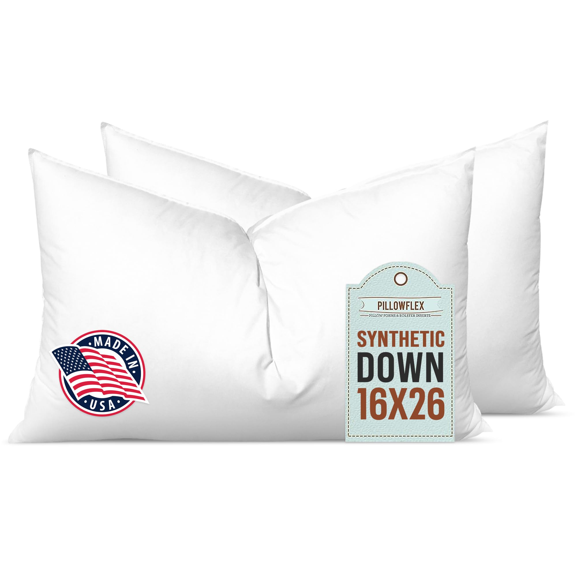 Pillowflex Synthetic Down Pillow Insert 16x26 in - Karate Chop Pillow