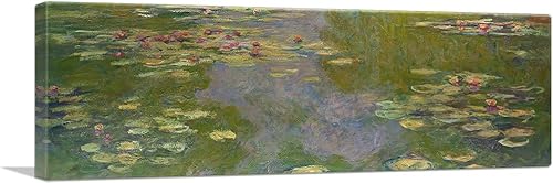ARTCANVAS Claude Monet - Lienzo decorativo para pared, diseño de lirios de agua, 36 x 12 pulgadas (0.75 pulgadas de profundidad)