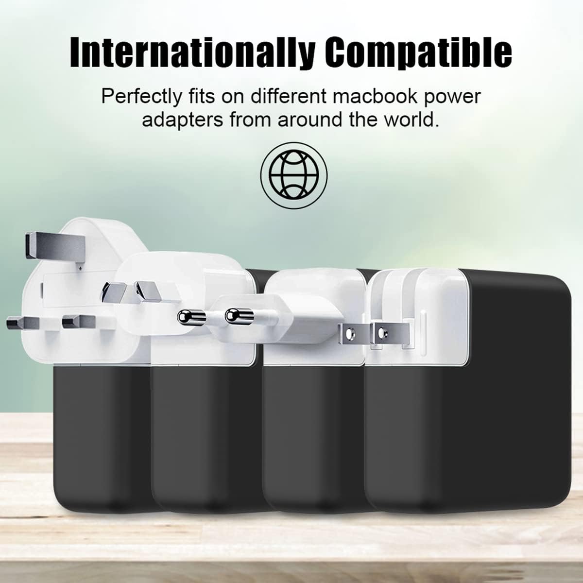 70W Soft Silicone Charger Protector Case Cover for Apple MacBook Air 13.6 inch M3 M2 2022 2023 2024 Air 15 M3 M2, 70W Power Adapter Cover for MacBook Pro 14 inch M3 2023, Black - Image 8