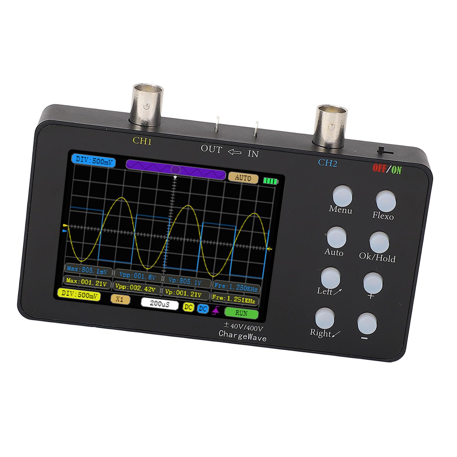 Oscilloscopio Digitale Portatile per Tablet Cattura in Modo Efficiente Forme D'onda Complesse per Riparazione di Apparecchi, Hobby Elettronici e Diagnostica Automobilistica Frequenza di