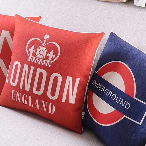 Ancase Cotton Linen Square Decorative Throw Pillow Case Cushion Cover Creative Underground Symbol 18" #TOP4