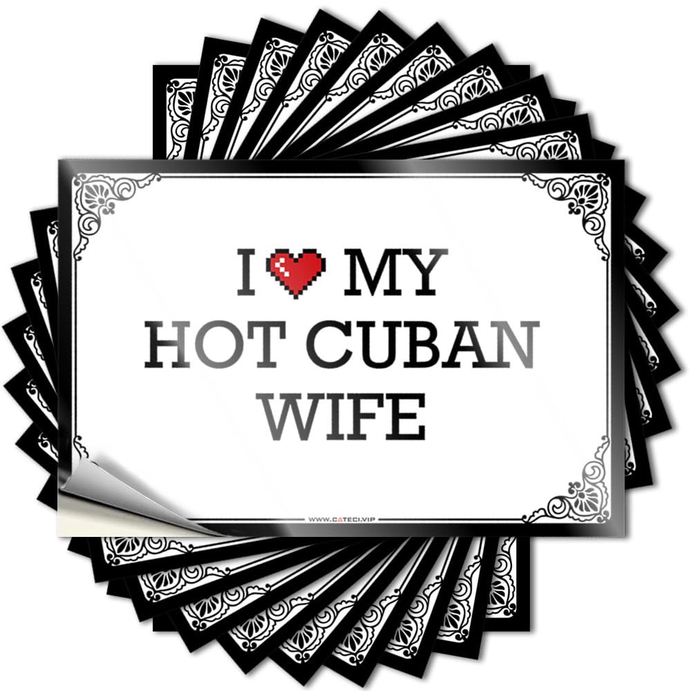 I Love My Hot Cuban Wife Decor Feminist - Tattoo Cover Waterproof Decal(12X18CM)