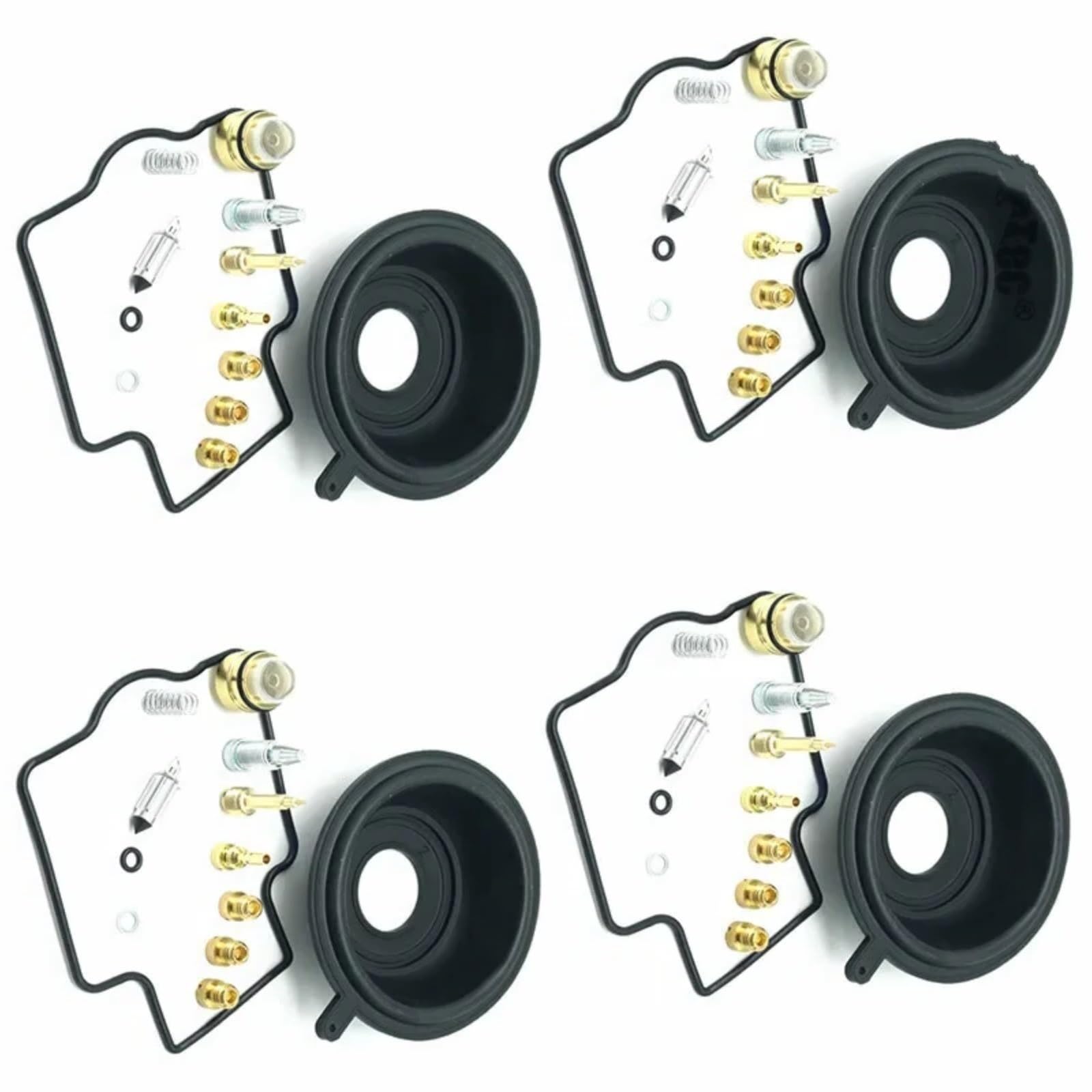 Kit Carburador Repuesto Kit De Reparación Carburador Motocicleta Para Para ZZR400 ZX400KE | Conjunto de reparación de válvula de flotador de carburador, diafragma vacío, accesorios motocicleta(4 Set)