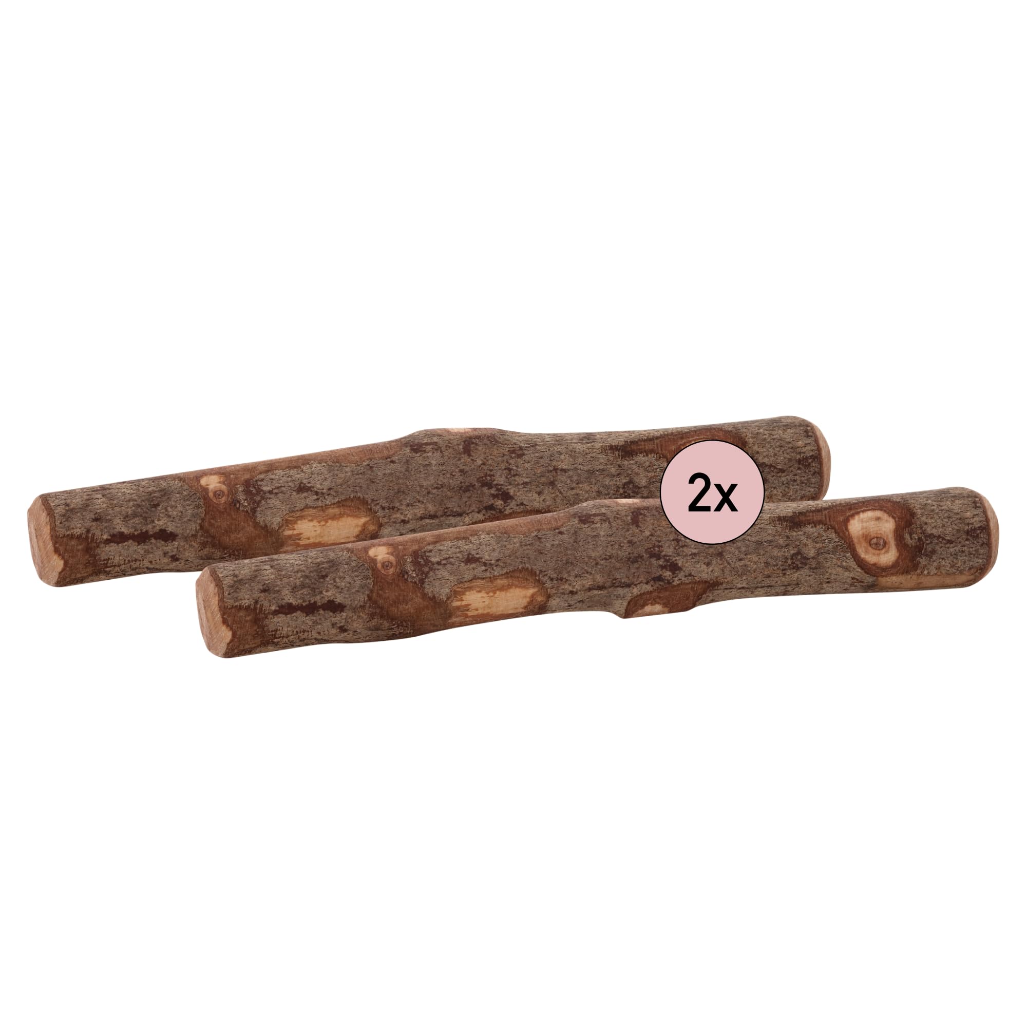 Kauies Olivenholz Kaustab für Hund mit Olivenöl - 100% natürlich, vegan & kalorienfrei - langelebiges Hunde-Spielzeug aus schadstoffgeprüftem Holz, Made in Germany, Größe S bis 10 kg (2er Pack)