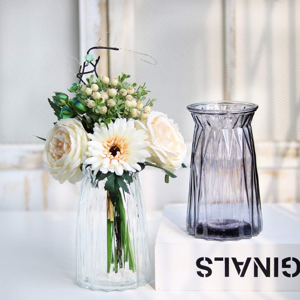 Amazon.co.jp: Gergeous花瓶 ガラス フラワーベース 透明 一輪