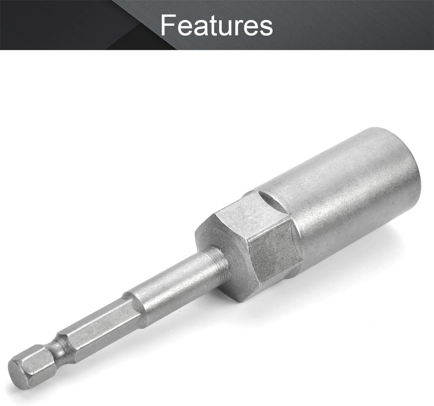 Utoolmart 1/4" Quick-Change Hex Shank 14mm Nut Setter Driver Drill Bit, 100mm Length, Metric No-magnetic 1 Pcs
