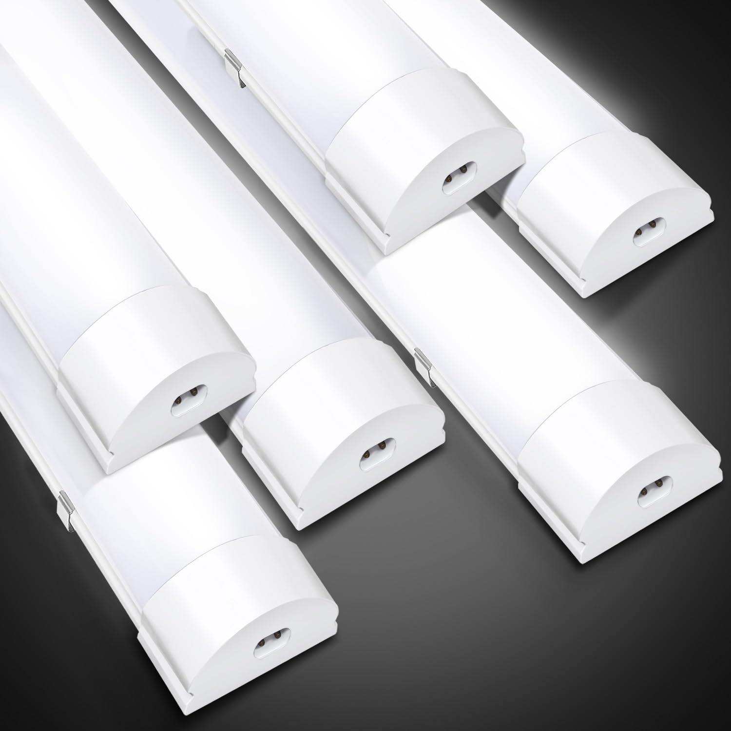 Randaco 6x LED Feuchtraumleuchte 150cm 48W, 3600LM, Neutralweiß 4000K, IP65 Wasserdicht, Verbindbar, für lagerbeleuchtung industrie, Garage, Keller, Büro, Werkstatt