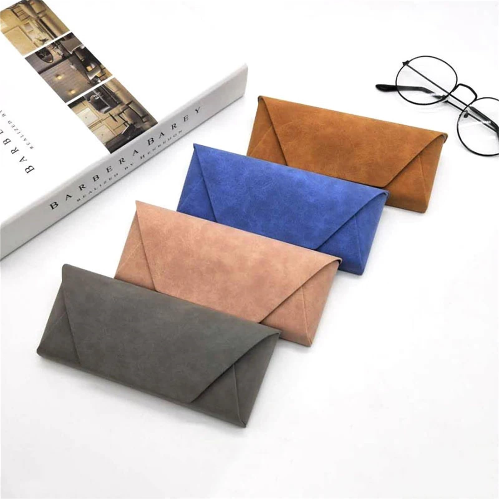 funda gafas Estuche Portátil Y Suave For Gafas Funda De Piel Sintética For Sol Organizador Accesorios For Mujer Hombre