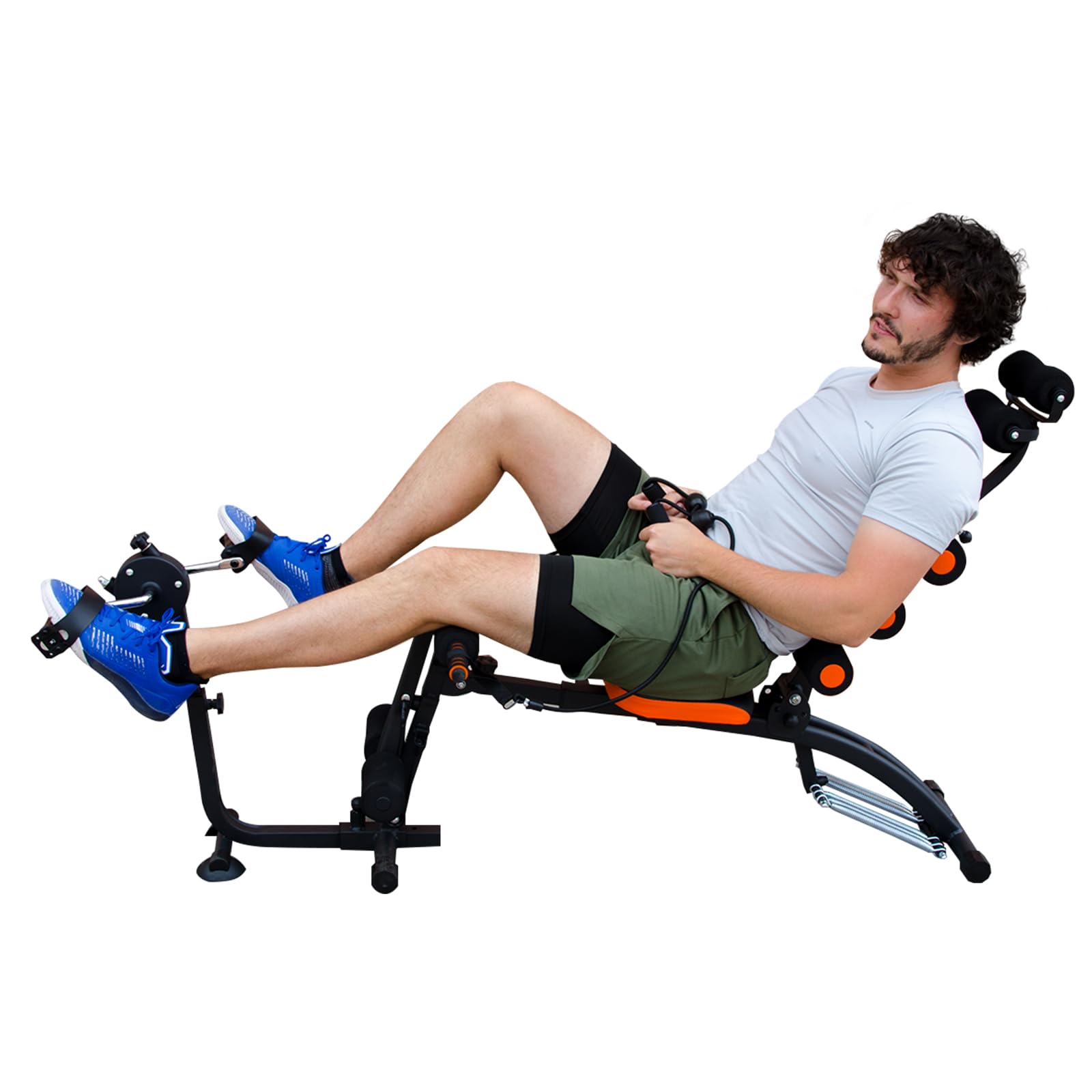 Wonder Master Bike | Panca regolabile | Panca inclinabile | Bodybuilding | Panca Addominali | 22 esercizi in 1 | Include pedali | Materiali di Qualità | Fitness