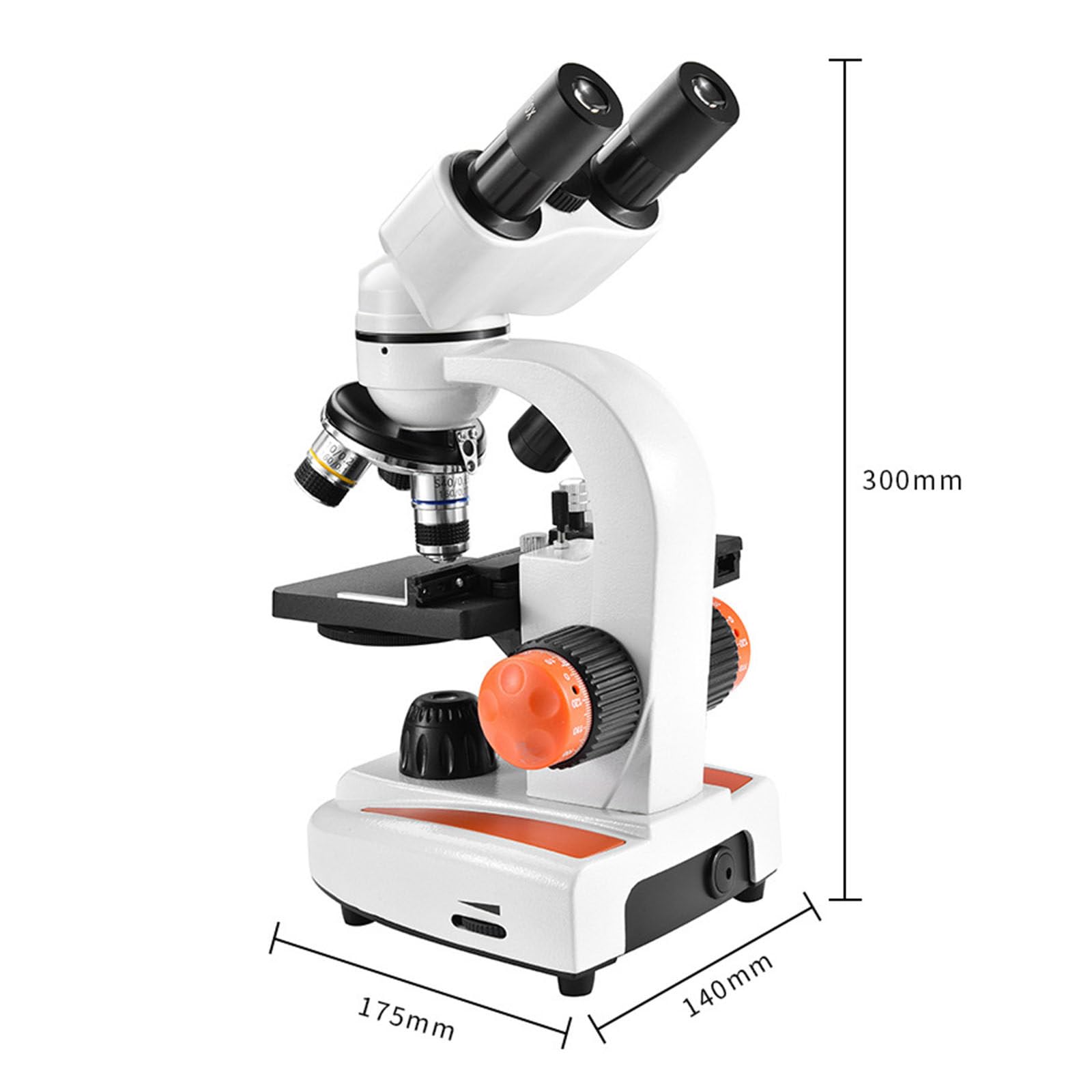 Microscopio de laboratorio de 1200 aumentos, fuente binocular, microscopio óptico estereoscópico ajustable, enseñanza de biología profesional