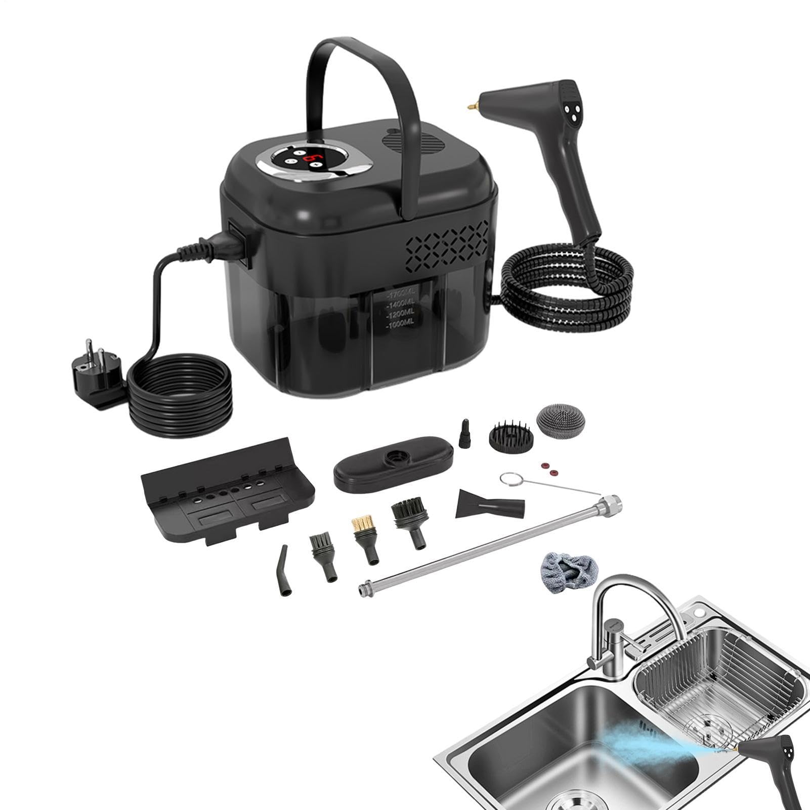 Limpiador a vapor para limpieza Máquina de limpieza portátil de 6 niveles | Limpiador a Vapor de Doméstico Para azulejos, sillón, muebles, alfombras, suelos de madera, sofá, tapicerías