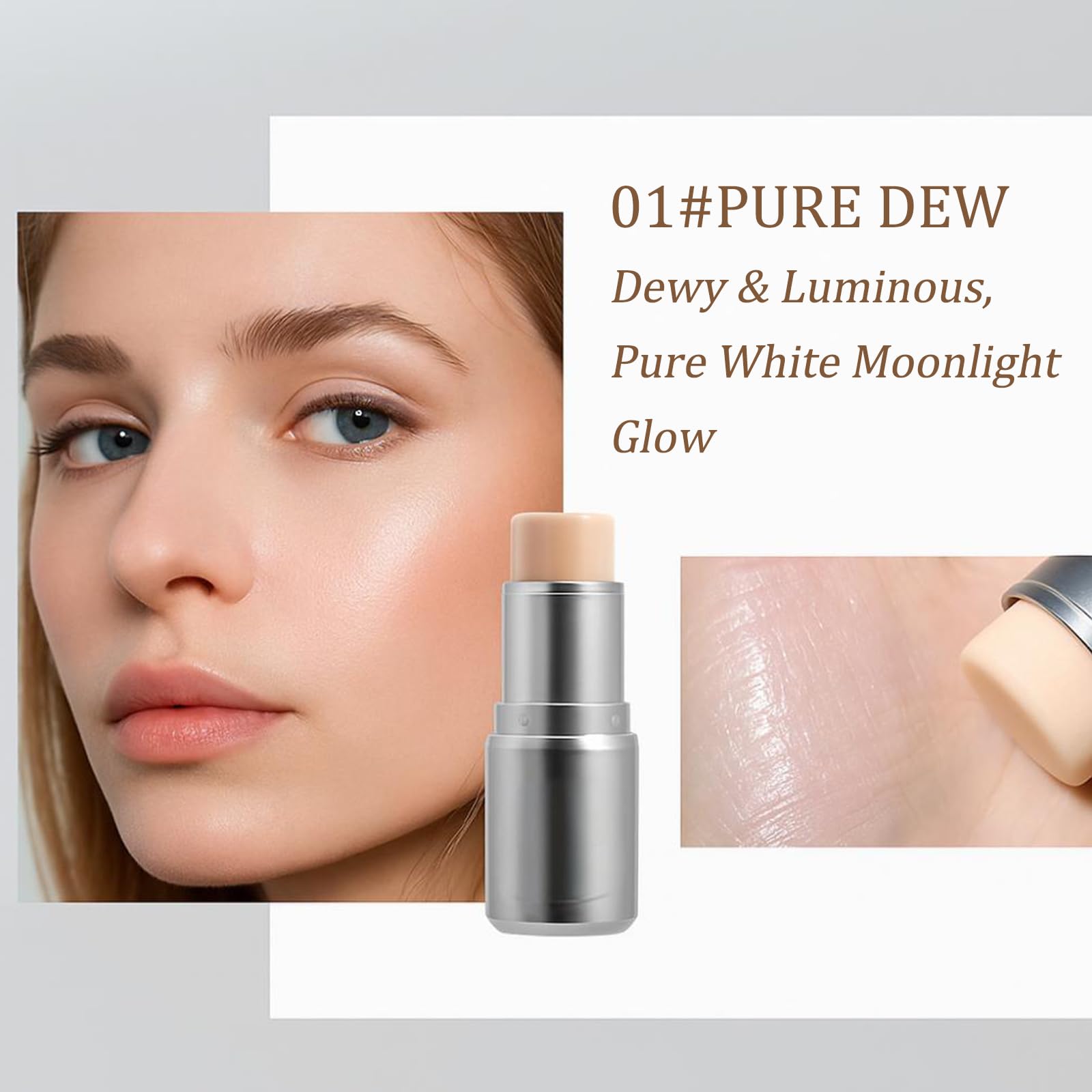 Champagne And Clear Glow Highlighter Sticks For Natural Glass Skin - Image 3
