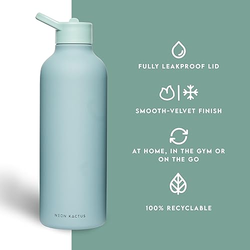 Miniatura 4 de Tritan Bottle  Botella de agua grande con pajilla, 44.0 fl oz  Botellas para beber para adultos  Gimnasio Botella de agua deportiva  Sin BPA, a