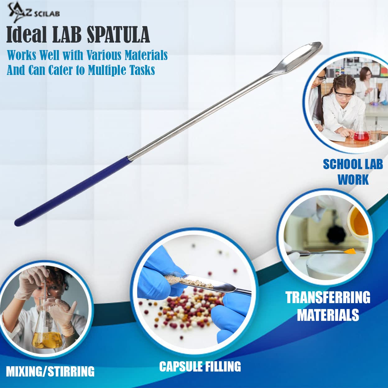 Micro Spoons A2Z Stainless Steel Micro Lab Spoon - 9 Inch Scoop Spatula ...