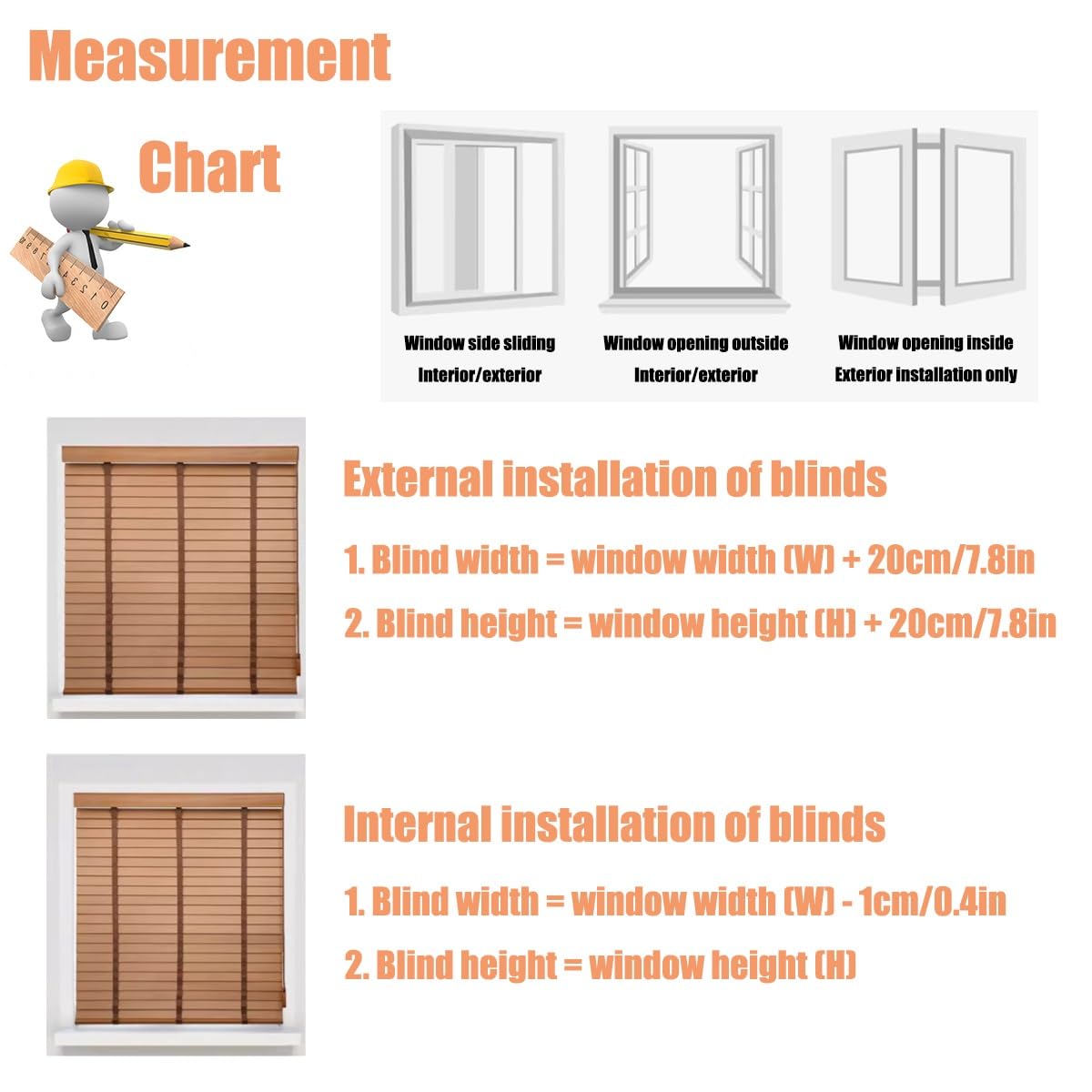 Jalousie Weiß Plissee Sichtschutz Fensterdecor Verdunkelnd Holzjalousie Horizontalerplissee Verdunkelungs-Rollo für Fenster Türen 130x220 100x220 60x220 150x220 cm(150x220cm)