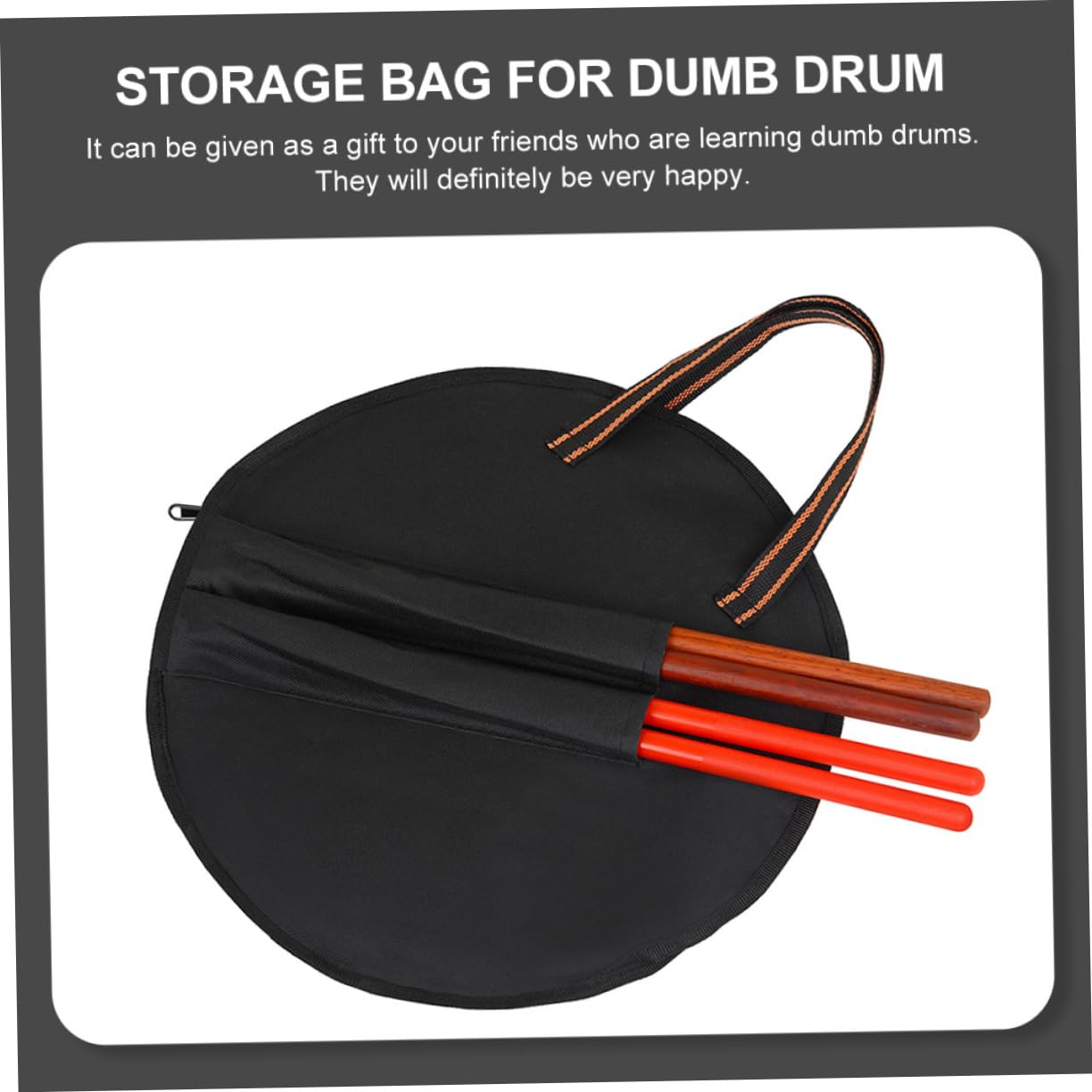 Yardwe 10-inch Dumb Drum Bag Carry Storage Bag for Dumb Drum Dumb Drum Storage Bag Drum Pad for Adults Gig Instrument Storage Bag Portable Dumb Drum Bag Dumb Drum Holding Bag Oxford Cloth
