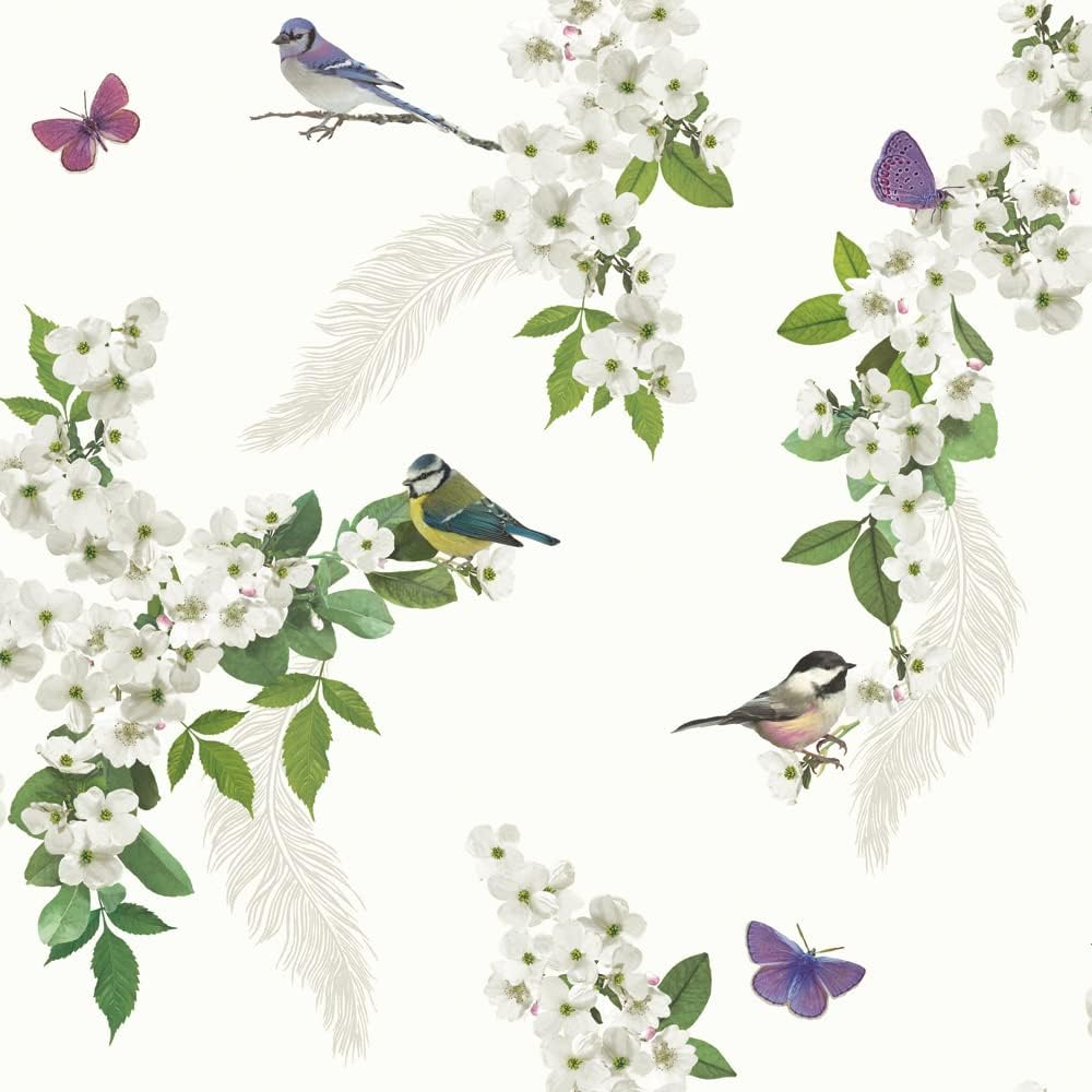 Arthouse 670401 Mitzu White Wallpaper