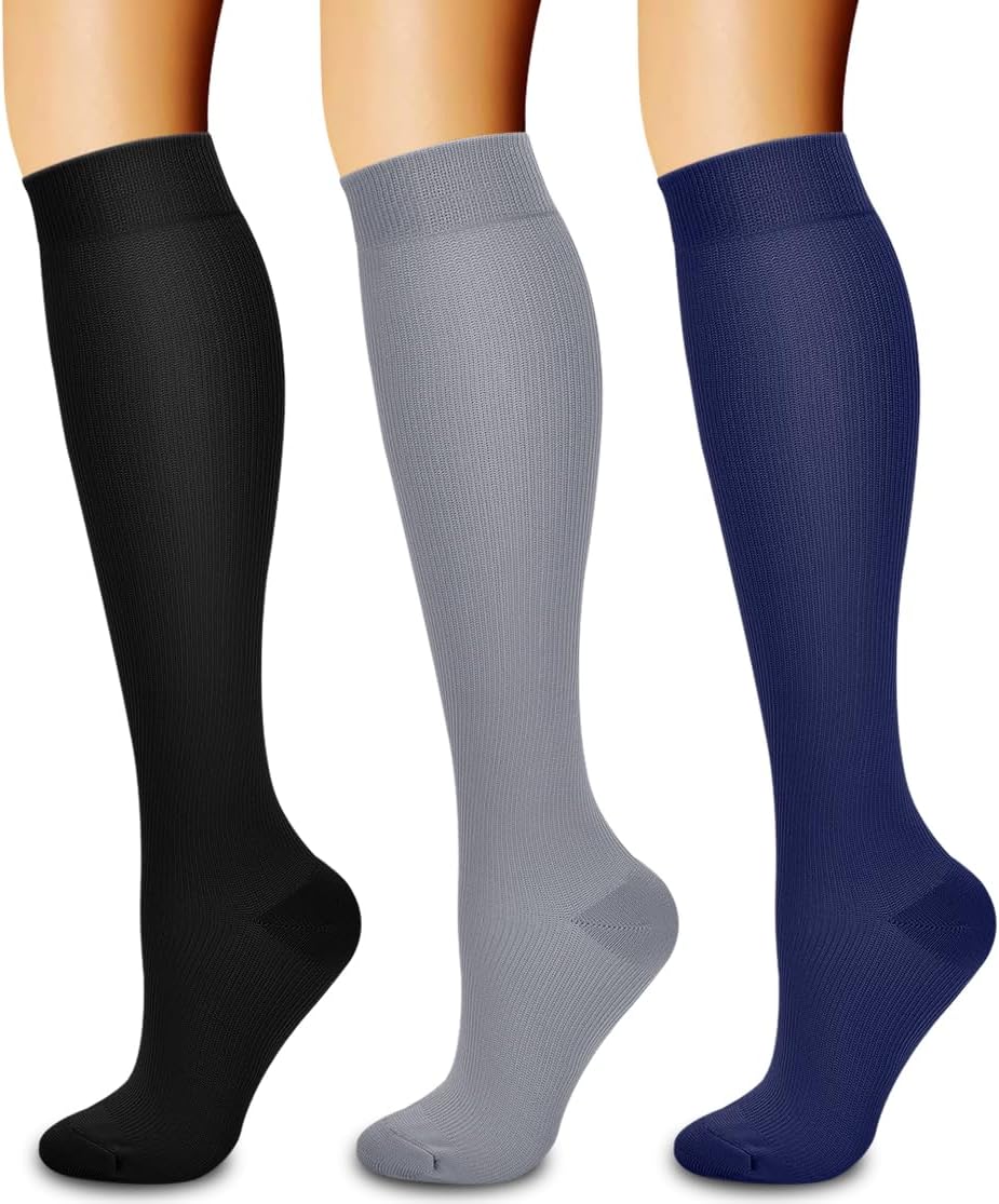 Laite Hebe 3 Pack Compression Sock-Compression Sock For Women and Men Circulation -Best for Running,Athletic Sports