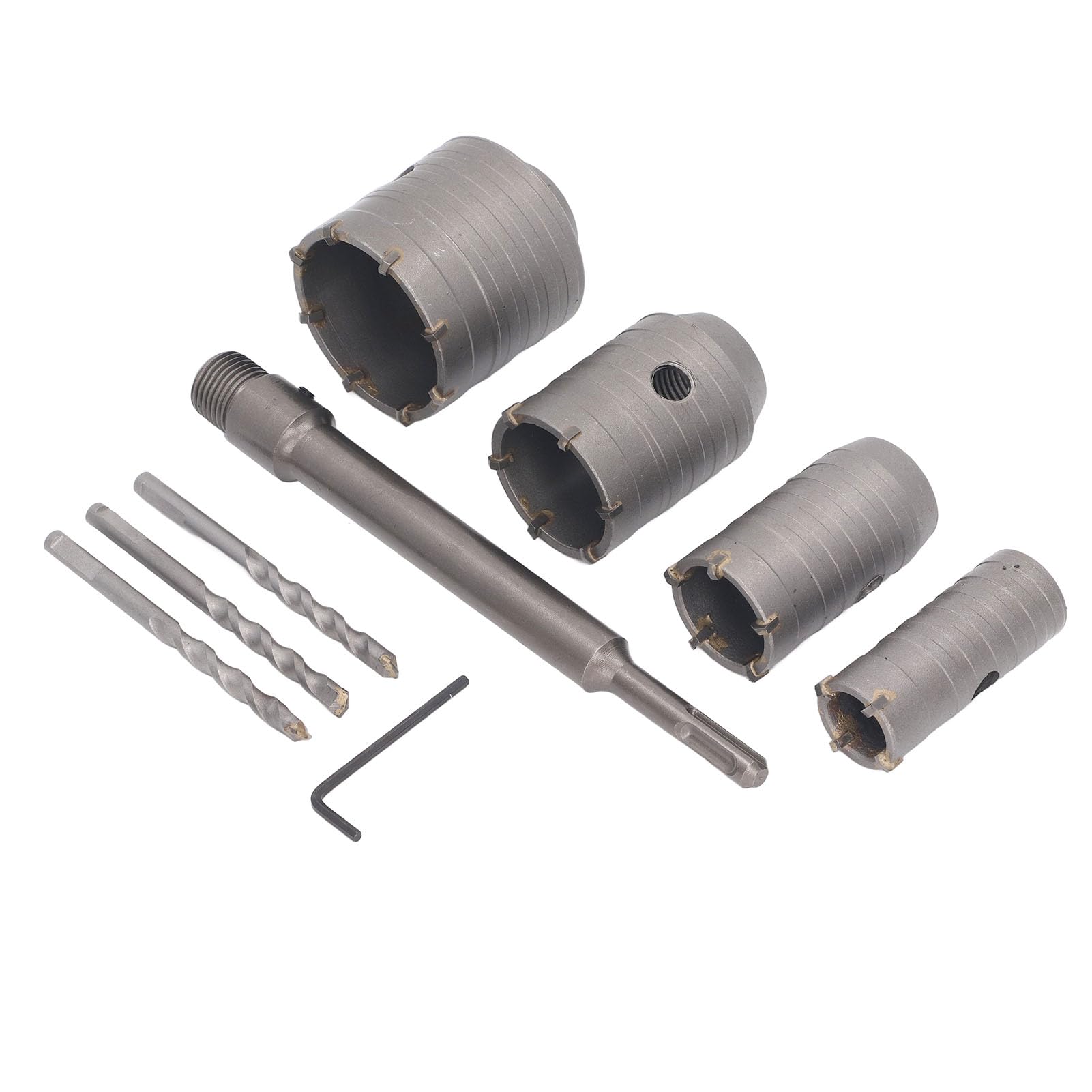 Kit a Tazza per Calcestruzzo 30mm 40mm 50mm 65mm con capacità di Foratura Ad Alta Resistenza per L'installazione di Muri di Mattoni di Cemento