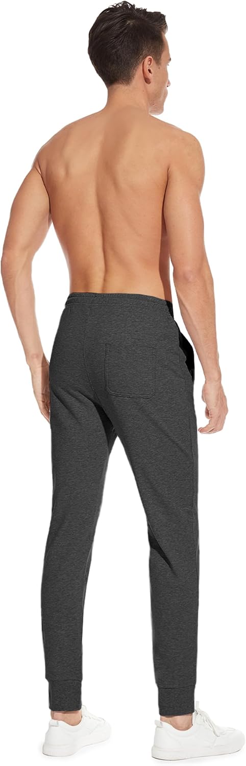 SEVEGO Men's 32"/34"/36"/38" Tall Inseam Lightweight Cotton Joggers Extra Long Sweatpants Athletic with Zipper Pockets - Image 9