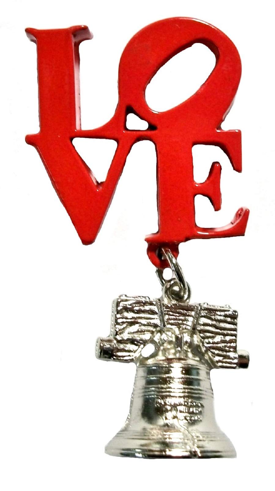 Philadelphia Love Liberty Bell Dangle Metal Fridge Magnet