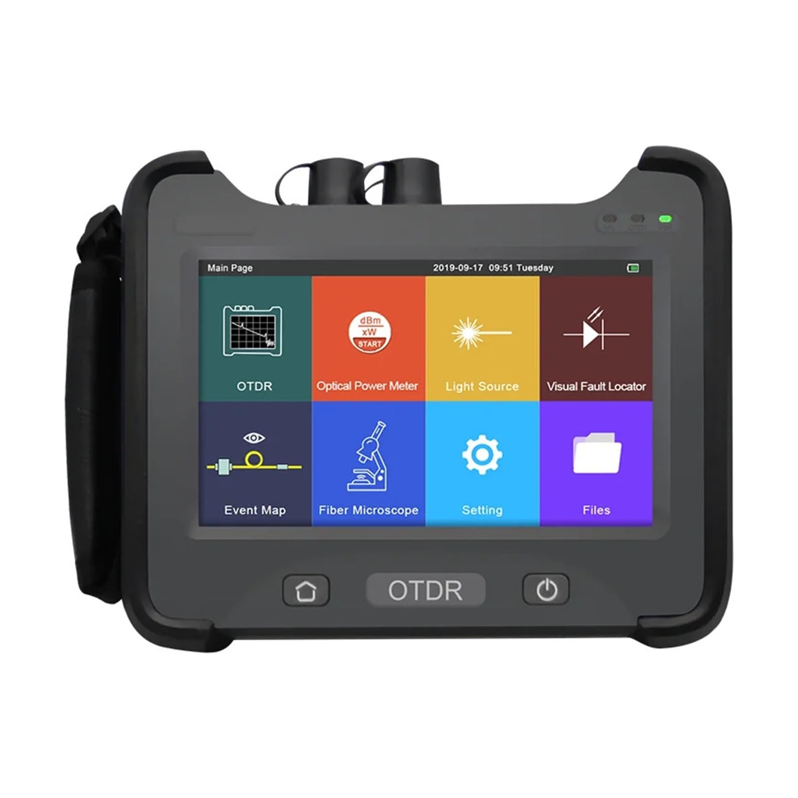 OTDR numérique avec écran tactile LCD réflectomètre optique de domaine temporel testeur de réseau 850/1300/1310/1550/1625nm(UPC,1310 1550nm 37 35db)