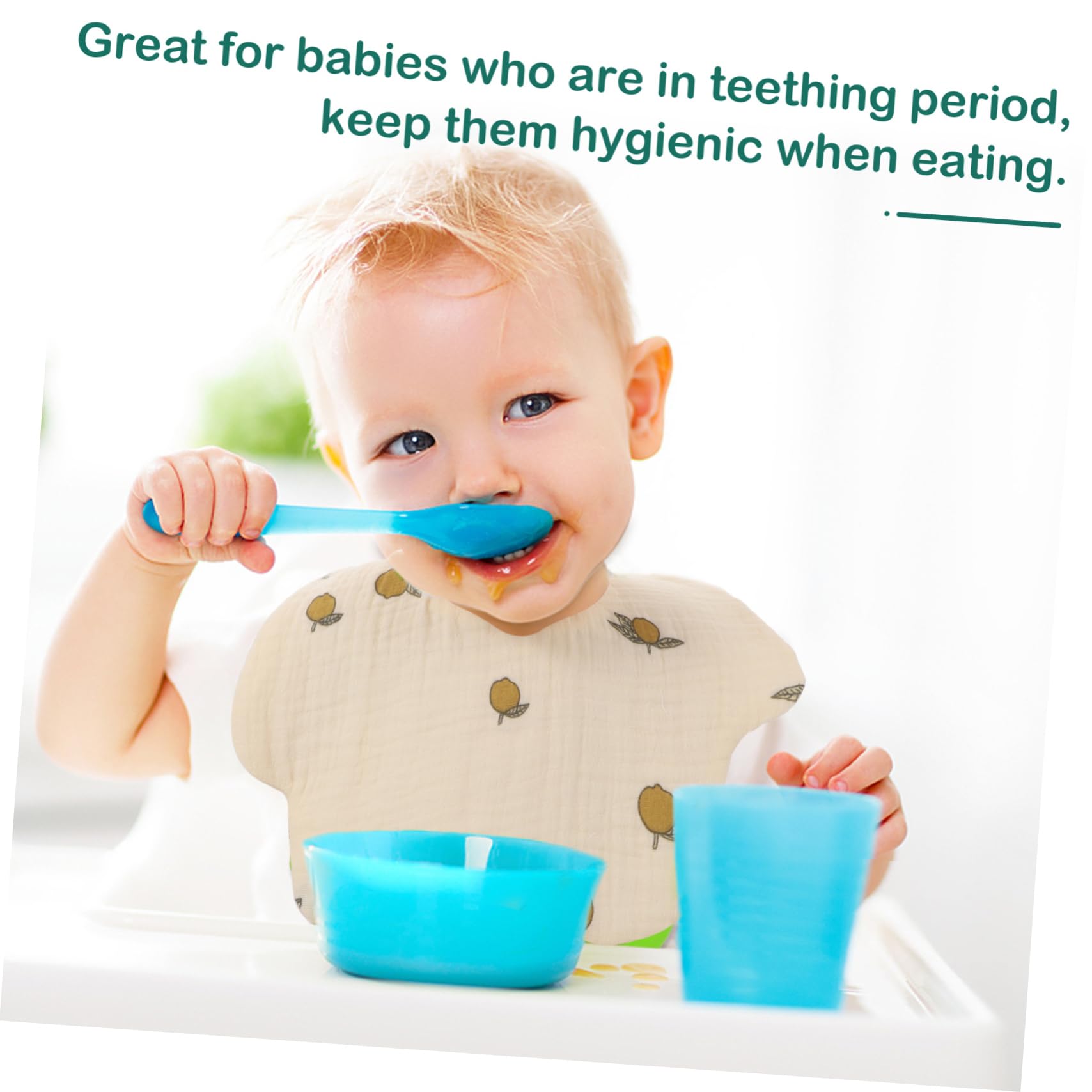 ibasenice Baberos babero para la dentición para bebe de bebé disfraces infantiles clothes toalla de saliva giratoria paños para eructar neutros algodón