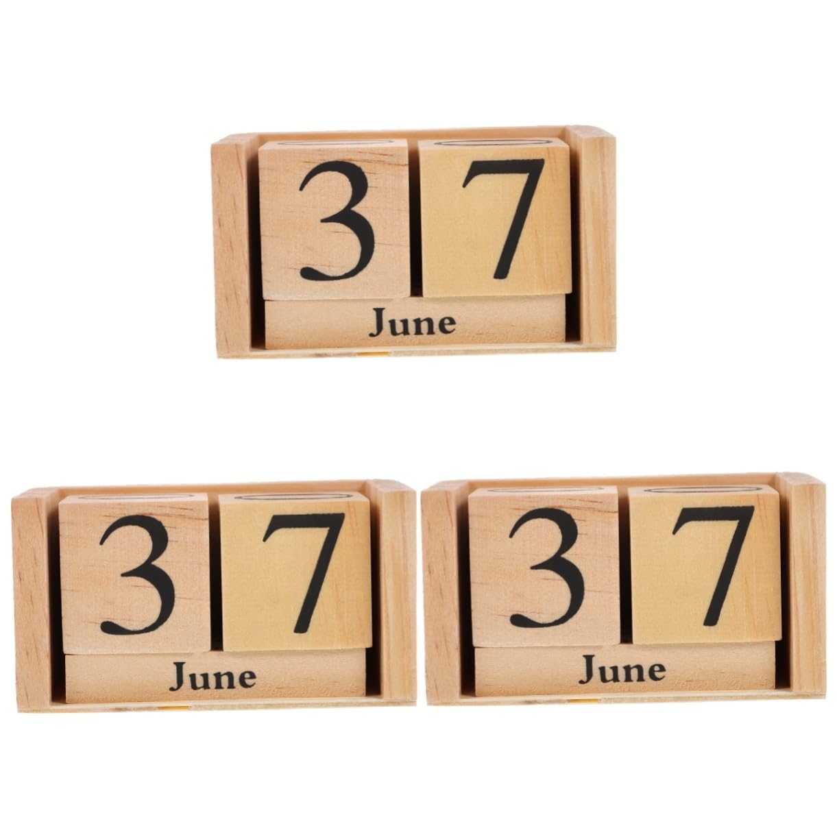 TEHAUX 3 Pz calendario a blocchi di legno calendari personalizzati agenda scrivania arredamento retrò Arredamento per ufficio forniture per ufficio calendario da tavolo in piedi semplice