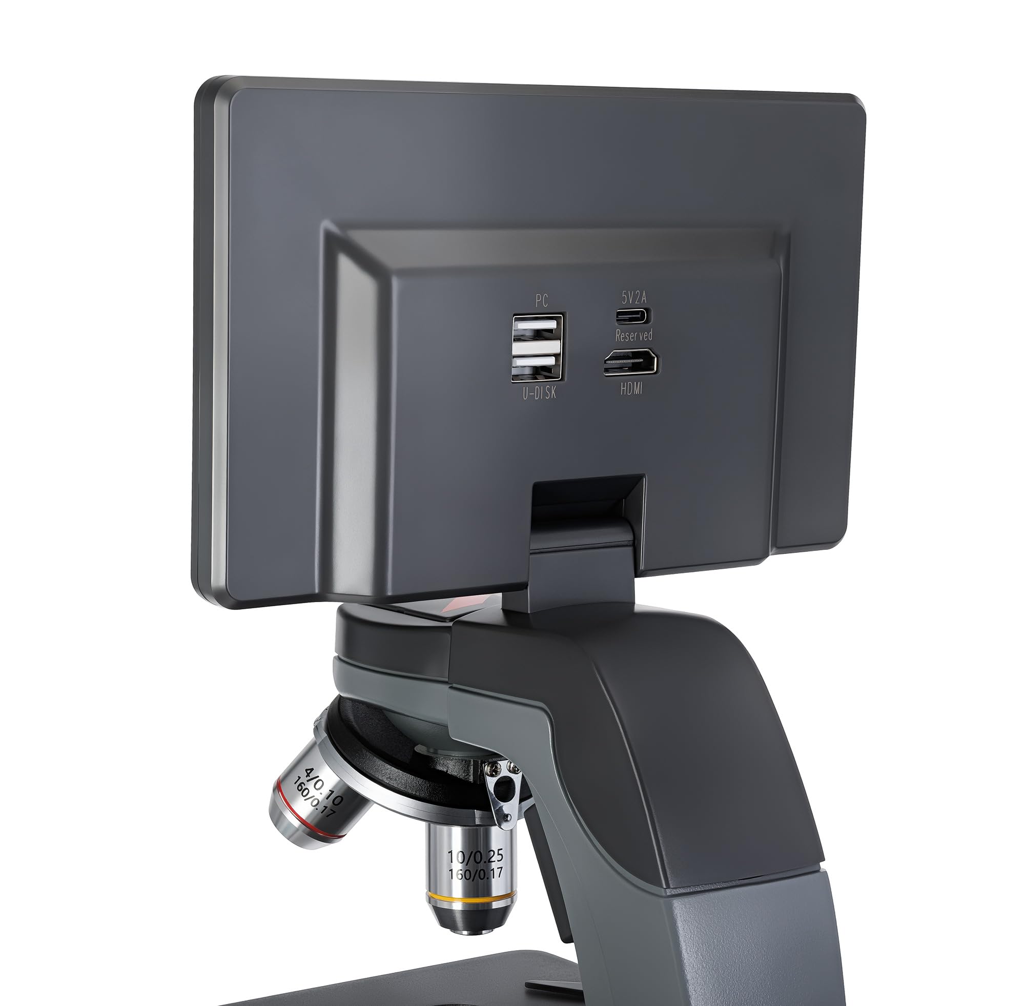 Levenhuk Kelvin Touch KM5 Fotomicroscopio, Microscopio Digital 50x-1900x Aumento Pantalla Táctil LCD 7", para Adultos y Estudiantes, Luces LED Platina Mecánica, Foto 2K Vídeo Full HD, Tarjeta 16GB | Aumento Pantalla Táctil LCD 7", para Adultos y Estudiant