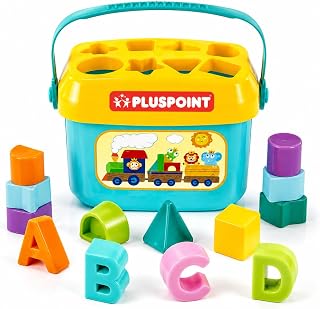 PLUSPOINT Baby’s First Educational Shape Sorting Blocks Toy Set | 16 Pcs ABCD Learning Blocks & Shape Sorter | Early Devel... Price In India