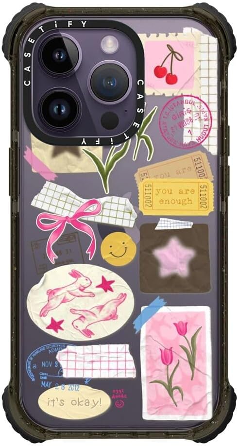 CASETiFY Ultra Impact iPhone 14 Pro Case [5X Military Grade Drop Tested / 11.5ft Drop Protection] - You are Stars Collage - Glossy Black