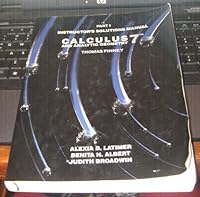 Part 1 Instructor's Solutions Manual: Calculus and Analytic Geometry 7th, Thomas/Finney 0201163233 Book Cover
