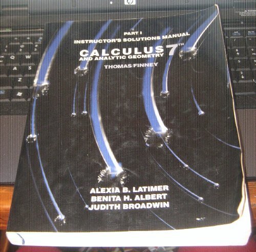 Part 1 Instructor's Solutions Manual: Calculus ... 0201163233 Book Cover