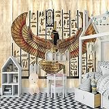 SUUKLI Vlies Fototapete Fotomural - Wandbild - Tapete - Königin Des Alten Ägypten 400X280Cm (BxH) - 8 Teilig, Fototapeten,Vlies-Tapeten, Selbstklebend Wanddeko, 3D Effekt Wandtapete Modern