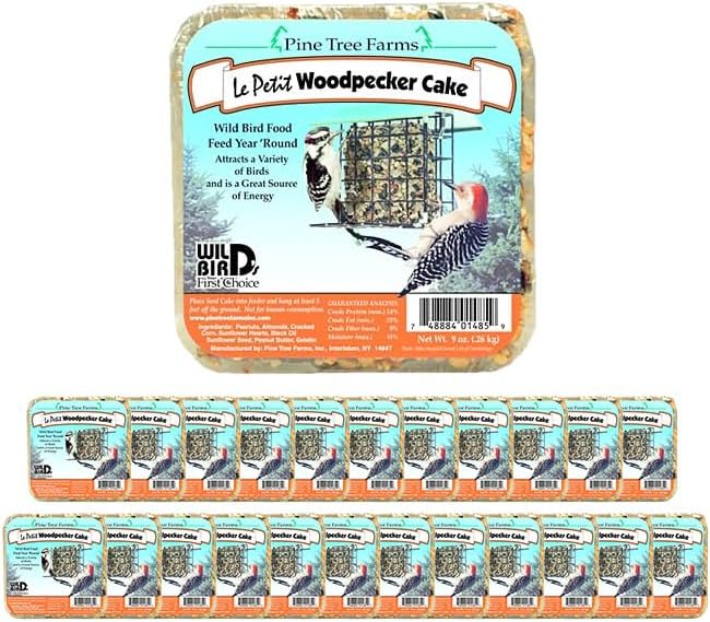 Pine Tree Farms Le Petit Woodpecker Cakes, 9 oz., Pack of 24