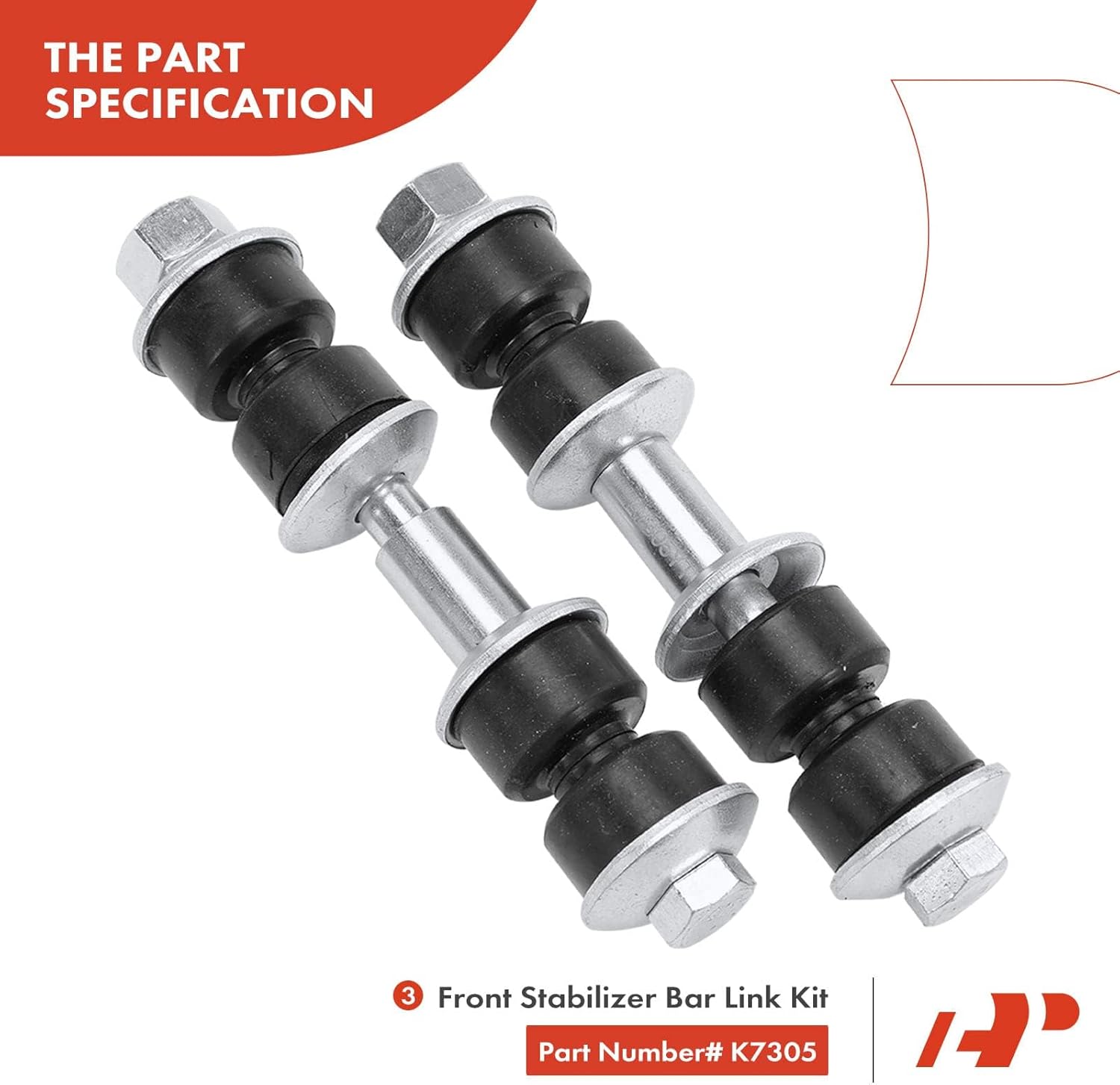 A-Premium Set of 6, Front Sway Bar Link, Inner & Outer Tie Rod End, Compatible with Dodge Neon 1995-1998, Plymouth Neon 1995-1998, with Power Rack Gear Box Steering